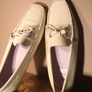 Never worn Italian patent leather moccasin